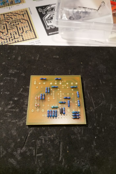 Resistors, diodes and jumper