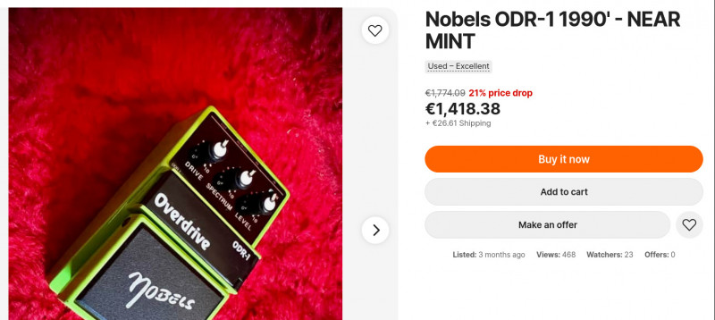 Screenshot of a very expensive original unit for sale on Reverb Screenshot of a very expensive original unit for sale on Reverb